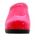 BJORK BJORK Elly Open Back Neon Pink Patent Leather Clogs