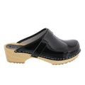 LEIA Wood Classic Open Back Patent Leather Clogs