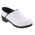 PROFESSIONAL ELSA White Patent Leather Clogs