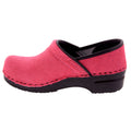 PROFESSIONAL Fuchsia Fur Leather Clogs