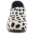 PROFESSIONAL Safari Leather and Fur Clogs in Ocelot Print