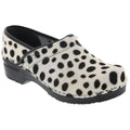 PROFESSIONAL Safari Leather and Fur Clogs in Ocelot Print