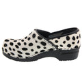 PROFESSIONAL Safari Leather and Fur Clogs in Ocelot Print