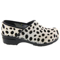 PROFESSIONAL Safari Leather and Fur Clogs in Ocelot Print