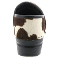 PROFESSIONAL Safari Collection Leather Clogs in Brown and White Cow