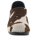 PROFESSIONAL Safari Collection Leather Clogs in Brown and White Cow