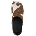 PROFESSIONAL Safari Collection Leather Clogs in Brown and White Cow