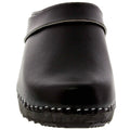 MALA Wood Open Back Leather Clogs