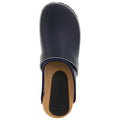 BJORK Maja Wood Open Back Leather Clogs