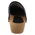 BJORK Maja Wood Open Back Leather Clogs
