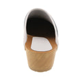 BJORK Maja Wood Open Back Leather Clogs