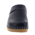 BJORK Maja Wood Open Back Leather Clogs