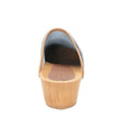 BJORK Maja Wood Open Back Leather Clogs