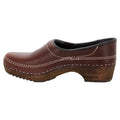BJORK Men's Christian Wood Closed Back Oiled Leather Clogs