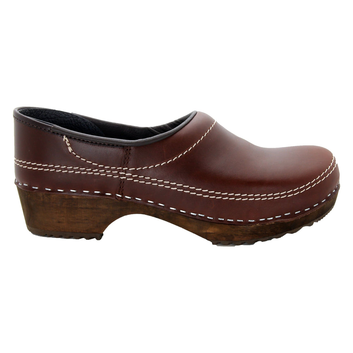 Men s Christian Wood Closed Back Oiled Leather Clogs