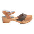 BJORK MILA Wooden Clog Sandals in Oiled Leather