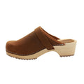 Maja Wood Open Back Rustic Brown Top Grain