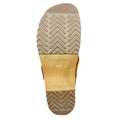 Maja Wood Open Back in Camel Nubuck Leather