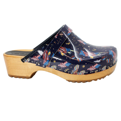 Maja Wood Liberty Leather Clogs