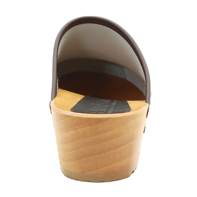 Maja Open Back Pink Roses Leather Clogs