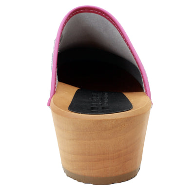 Maja Wood Splat Leather Clogs