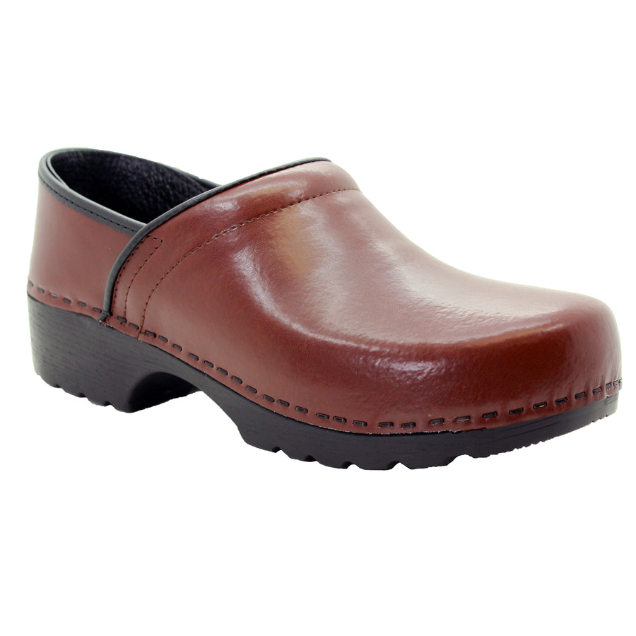 Men's Swedish Professional Brown Leather Clogs BJORK Swedish Comfort Men's Swedish Professional Brown Leather Clogs BJORK Swedish Comfort