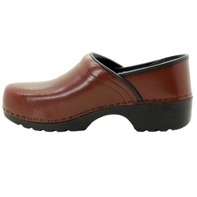 Men's Swedish Professional Brown Leather Clogs