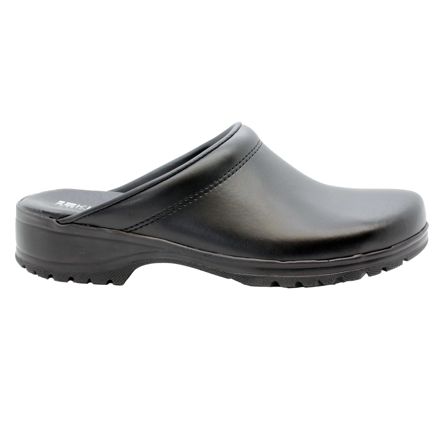 Flex Pro Open Back Black Leather Clogs – BJORK Swedish Comfort