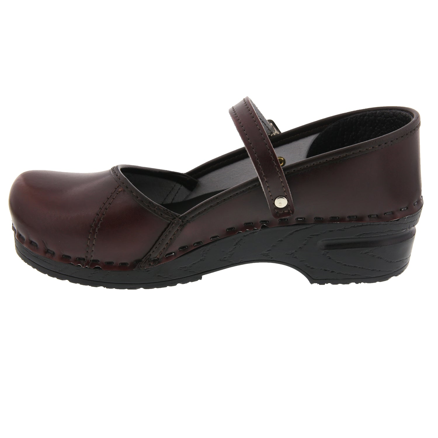 MARCELLA Mary Jane Bordeaux Cabrio Leather Clogs – BJORK Swedish Comfort