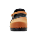 MARCELLA Mary Jane Cognac Oiled Leather Clogs