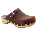 Anna Wood Full Grain Brown Leather Clogs