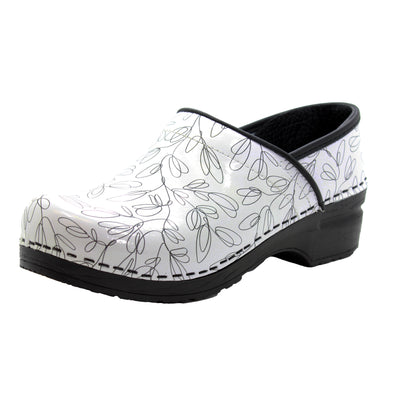 PROFESSIONAL Stencil Printed Leather Clogs