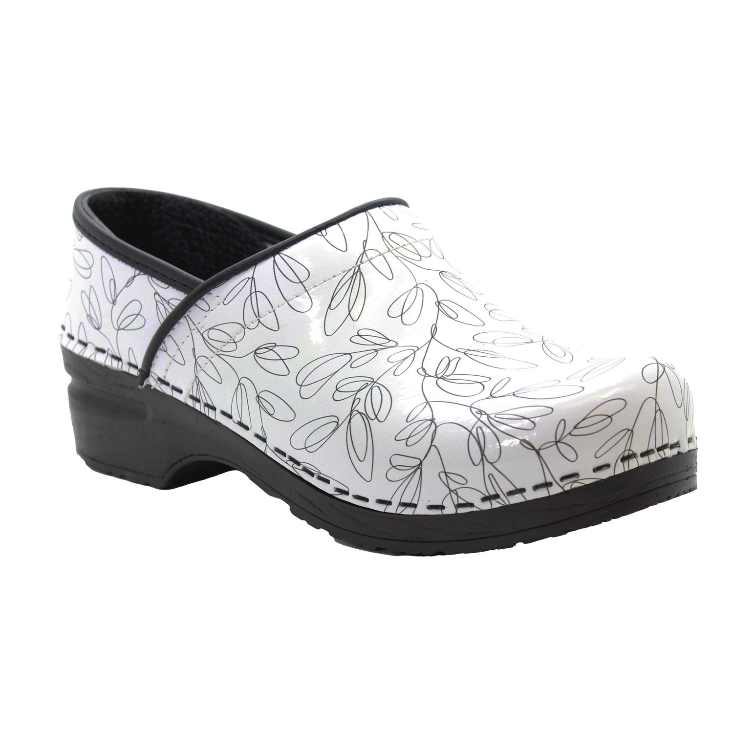 PROFESSIONAL Stencil Printed Leather Clogs – BJORK Swedish Comfort