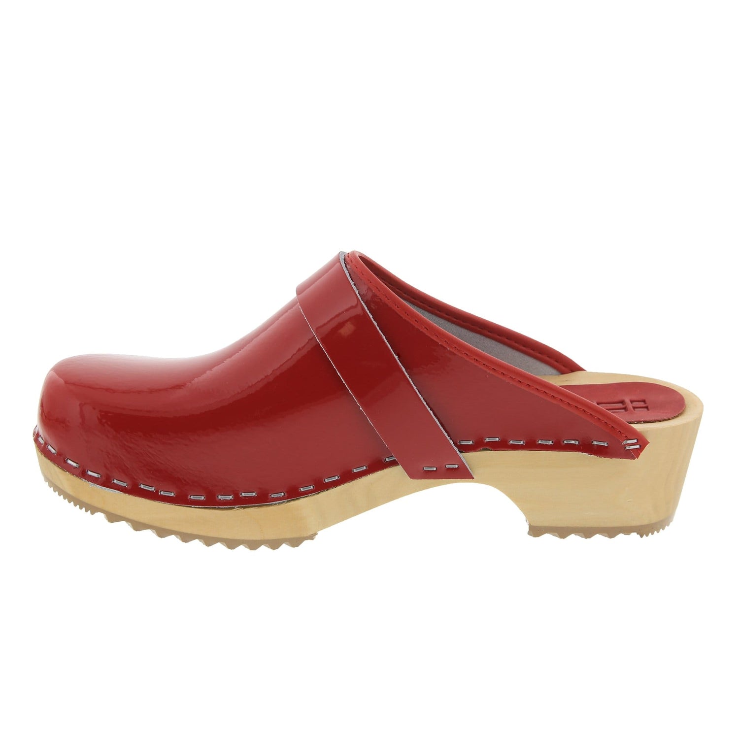 LEIA Wood Classic Open Back Patent Leather Clogs – BJORK Swedish Comfort