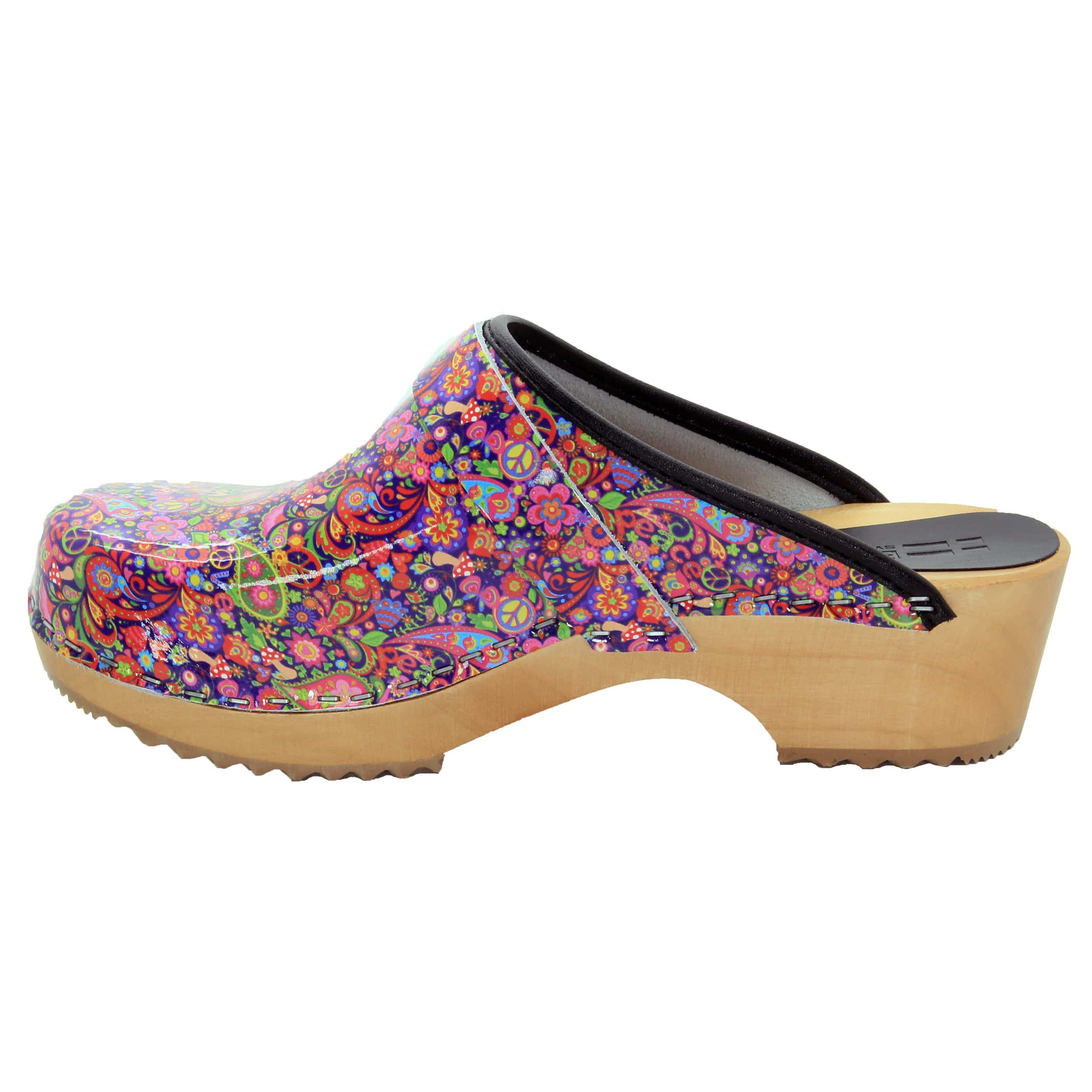 Peace Wood Open Back Leather Clogs – BJORK Swedish Comfort