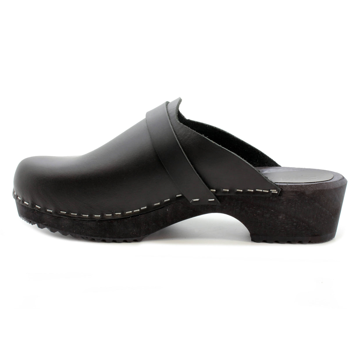 Authentic Clogs Men's Axel Leather Open Back Wooden Clogs – BJORK Swedish Comfort