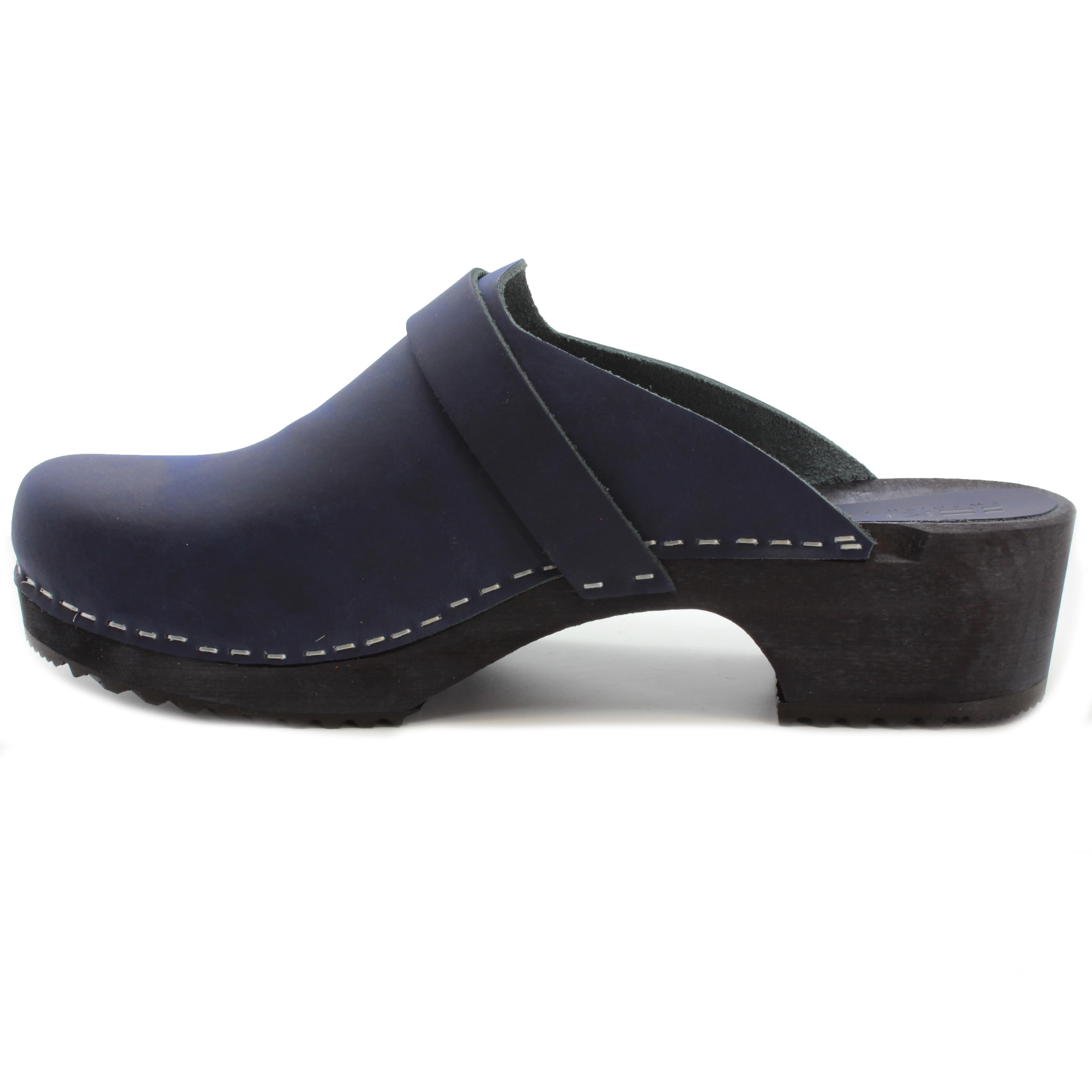 Authentic Clogs Men's Axel Leather Open Back Wooden Clogs – BJORK Swedish Comfort