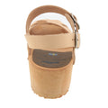 MOLLY Swedish Wood Adjustable Clog Sandals in Natural Veg-Tan Leather