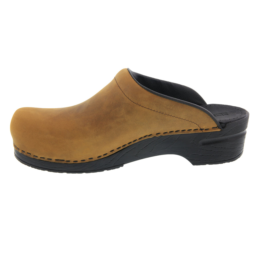 Men's SAM OPEN BACK Oiled Leather Clogs Black / EU-44 Men's SAM OPEN BACK Oiled Leather Clogs Black / EU-44