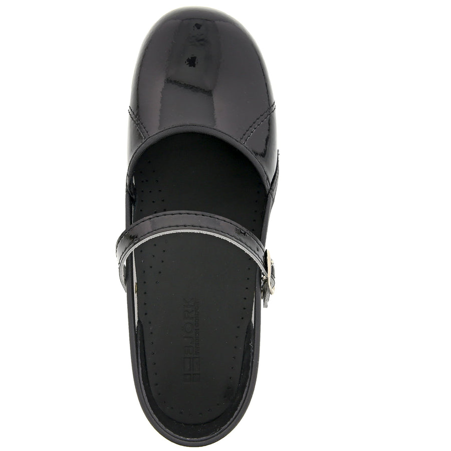 MARCELLA Mary Jane Black Patent Leather Clogs