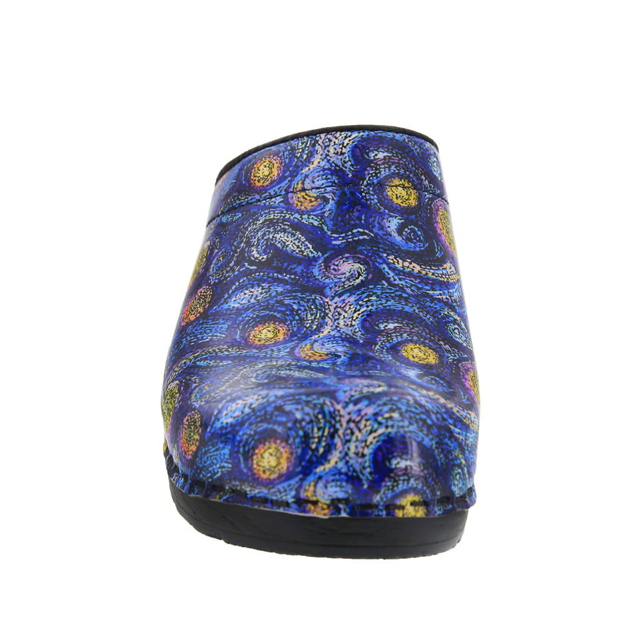 Starry Open Back Leather Clogs