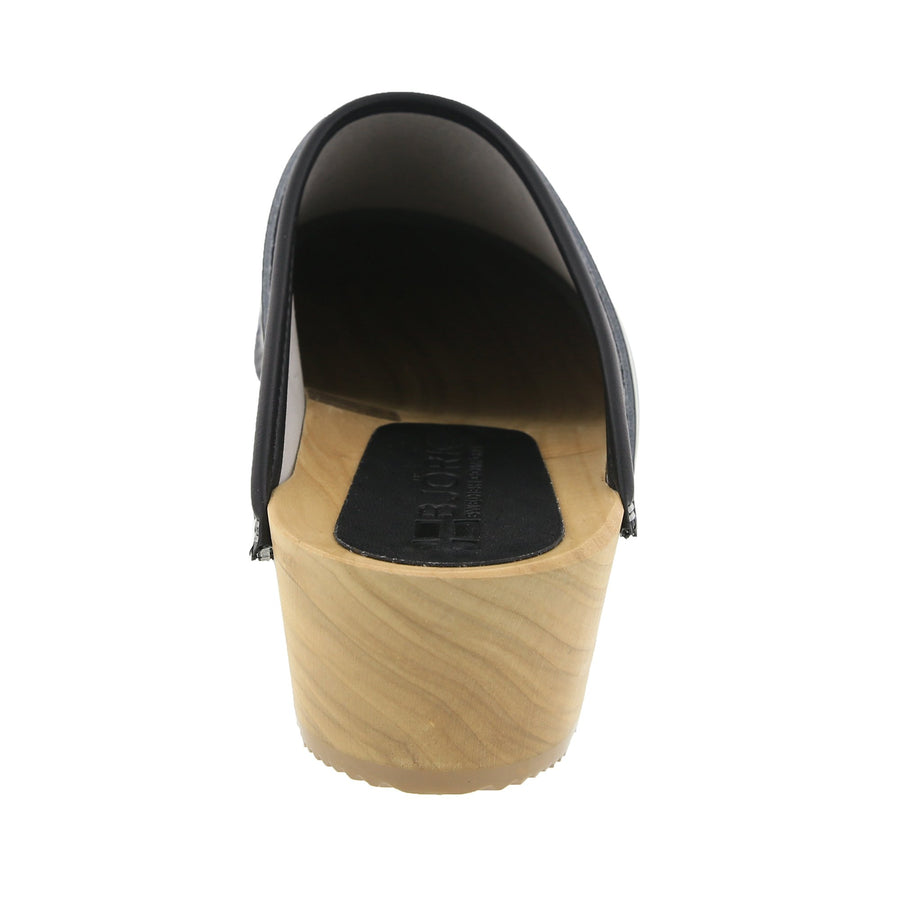 LEIA Wood Classic Open Back Patent Leather Clogs