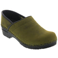Professional LEAH Olive Oiled Leather Clogs