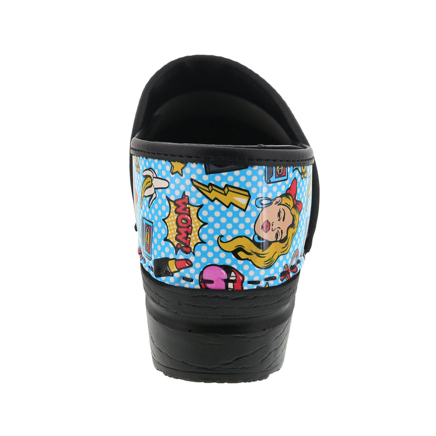 PROFESSIONAL Andie Pop Art Leather Clogs