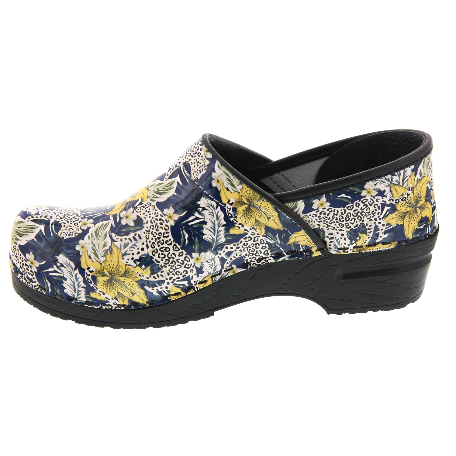 Leopard Work Clogs PROFESSIONAL Snow Leopard Leather Clogs – BJORK Swedish Comfort