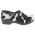 PROFESSIONAL Safari Collection Leather Clogs in Black and White Cow