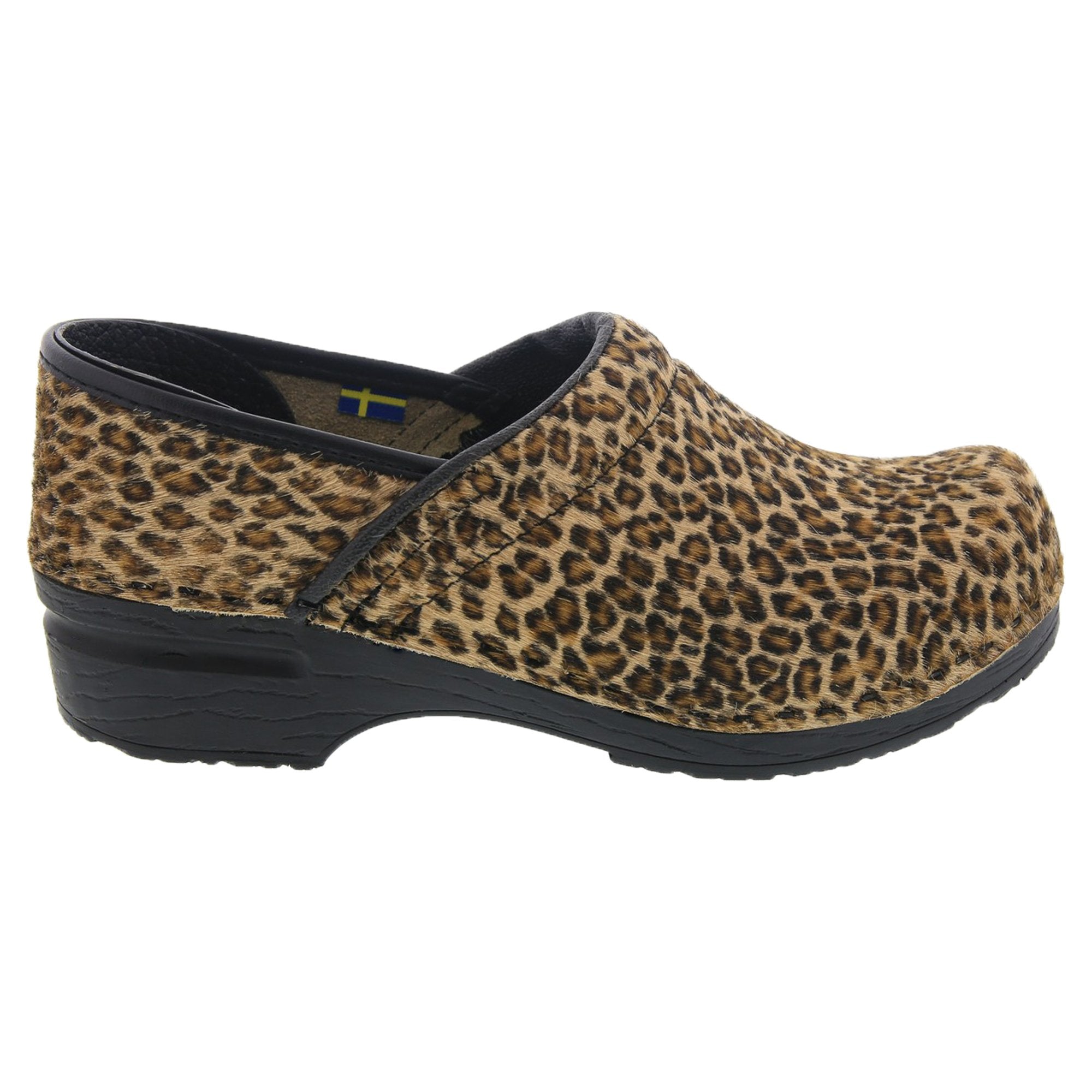 Leopard Work Clogs PROFESSIONAL Safari Collection Leather Clogs in Leopard – BJORK Swedish ...