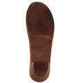 AGDA Swedish Wood Open Back Clog Sandals in Bordeaux Cabrio Leather