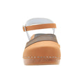 BJORK MILA Wooden Clog Sandals in Oiled Leather
